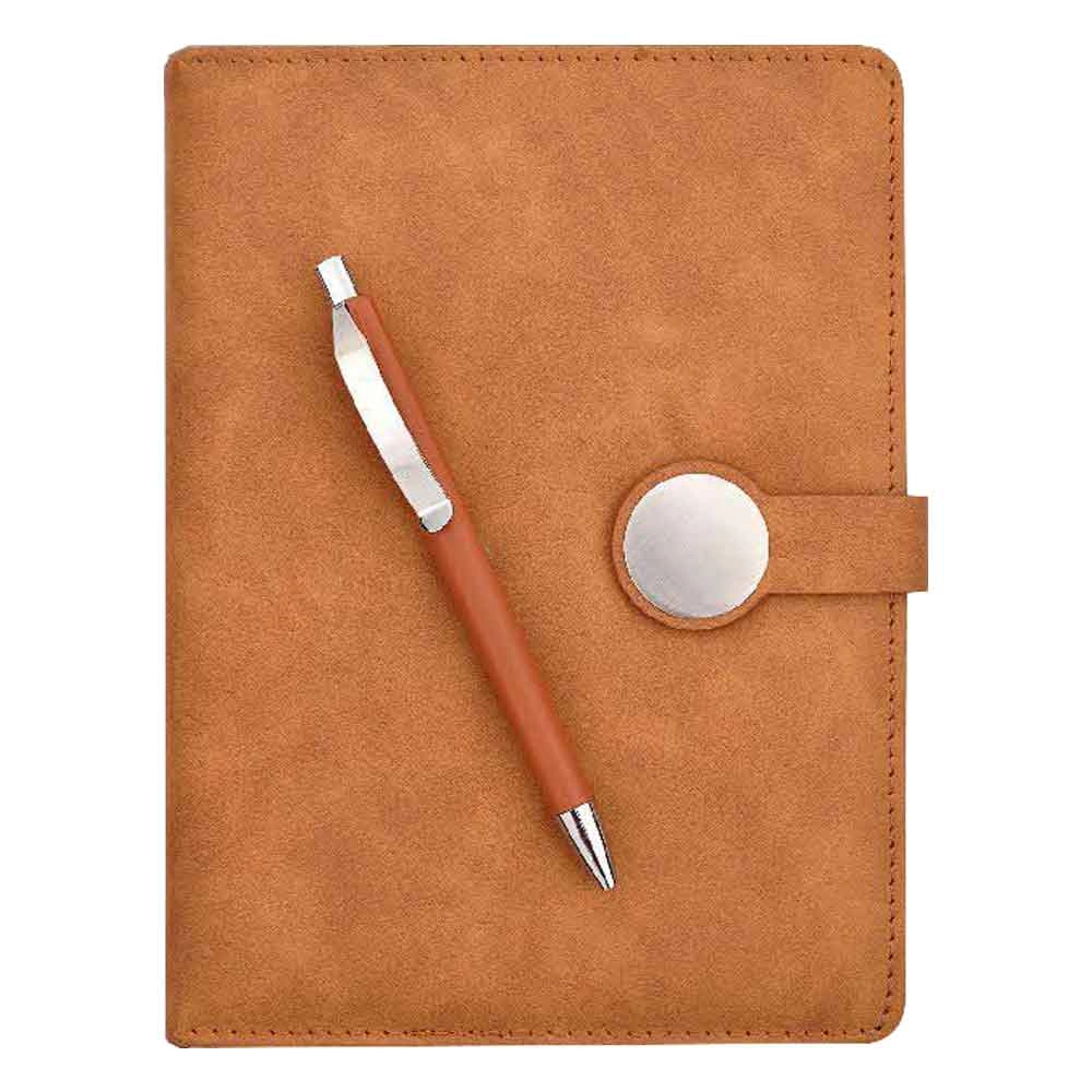 660f8c3d91417660f8c3d91425.webp Brown Notebook & Pen Gift Set – Elegant Onboarding Corporate Gift - Image 1