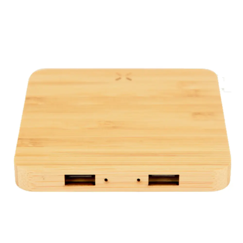 6645e2a7b77926645e2a7b779d.webp Wangari - Pine - 15W wireless charger with 2 USB output - Image 1