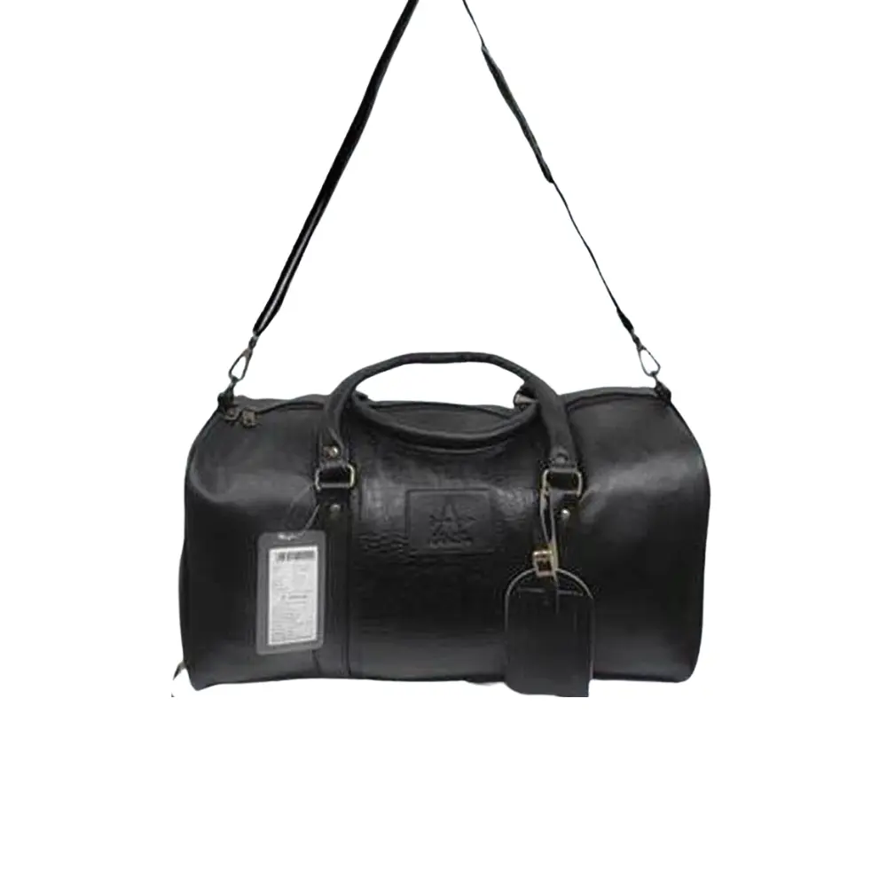 664b005b50fee664b005b50ffa.webp ARROW DUFFLE BAG - BLACK COLOR - ART LEATHER - Image 1