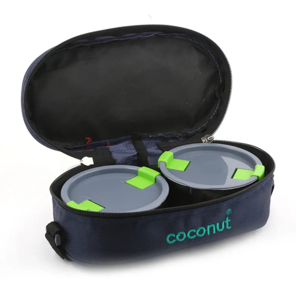 6913d6f2bd2788d3c0013d70d5ab4009.webp Coconut - Stainless Steel Anytime Lunch Box - Set of 2 - Image 1