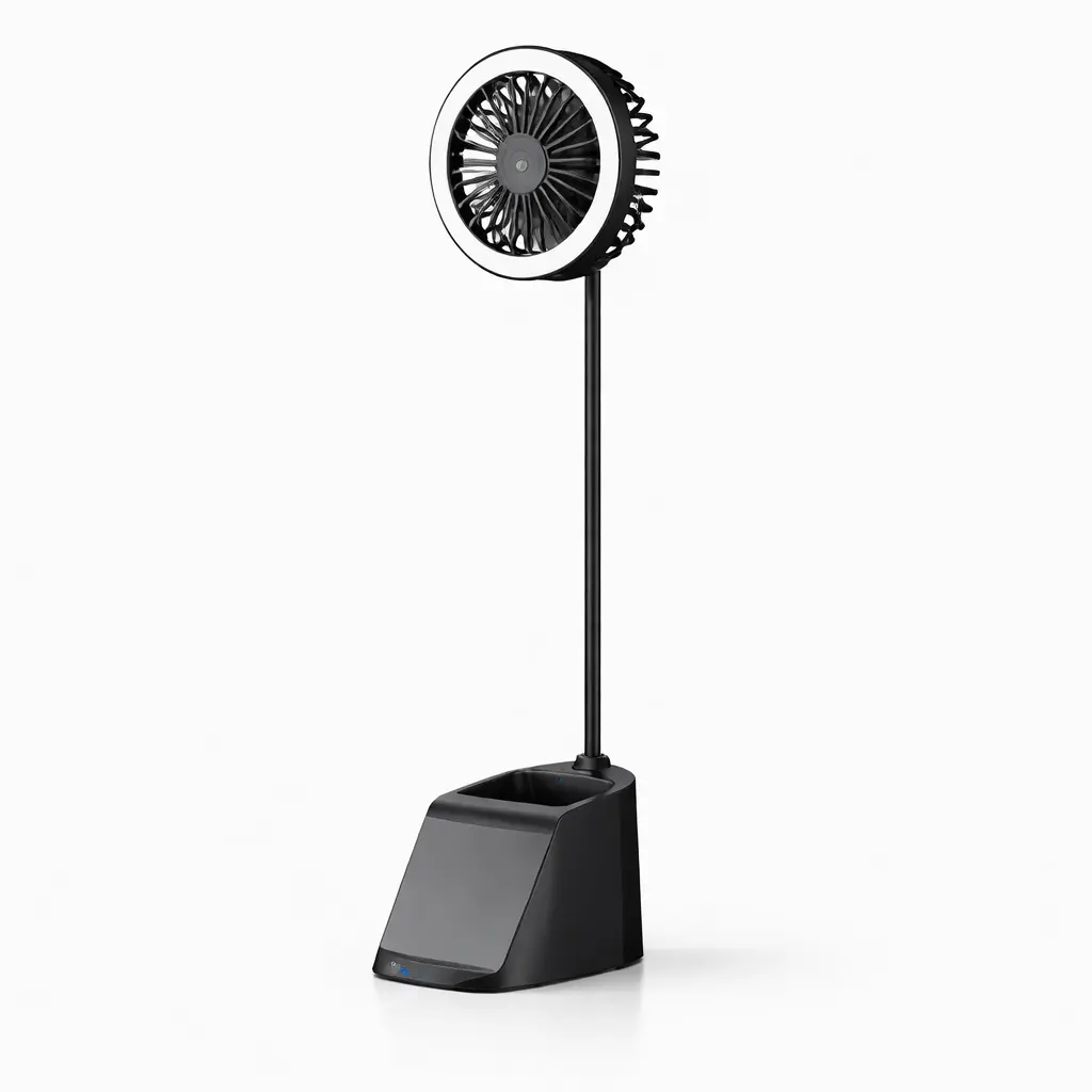 69f40ac5fbcf8f97a34e2c981db6fa19.webp Tornado Smart Desk Lamp with Fan & Wireless Charger - Image 1