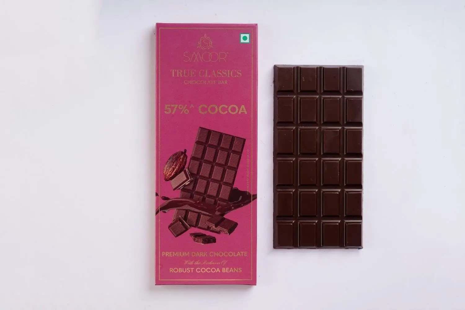 6c1c53d4b164725996f9783828d6eb44.webp Smoor Chocolates - TRUE CLASSICS CHOCOLATE BAR - 57% CHOCOLATE BAR MRP 220 - Image 1