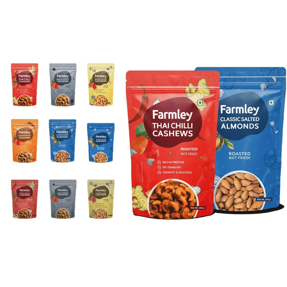 6fc56c09c50accab253e84360e0a0a66.webp Farmley - Roasted Cashews & Almonds - Image 1