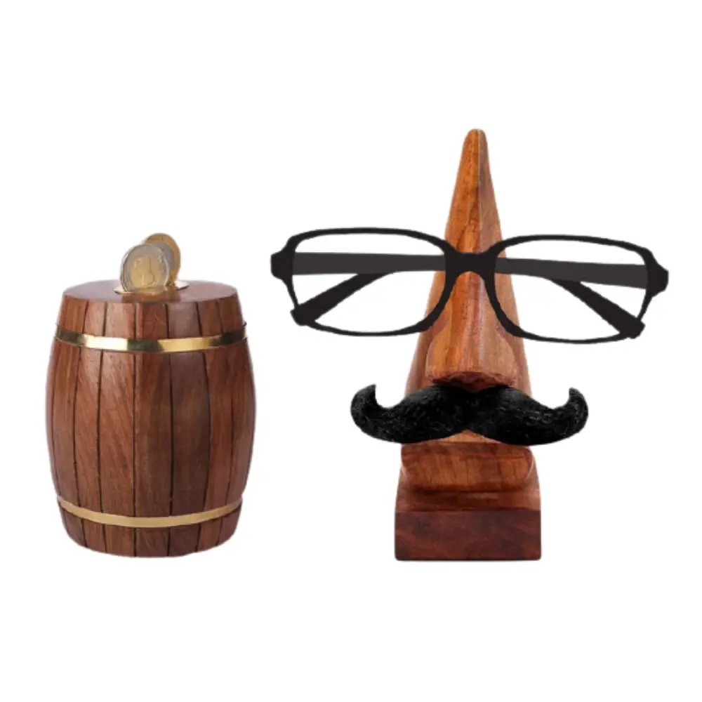 71502269a4bc372dd08a138bc0b702a7.webp Spectacle Money Bank Walnut Combo - Image 1