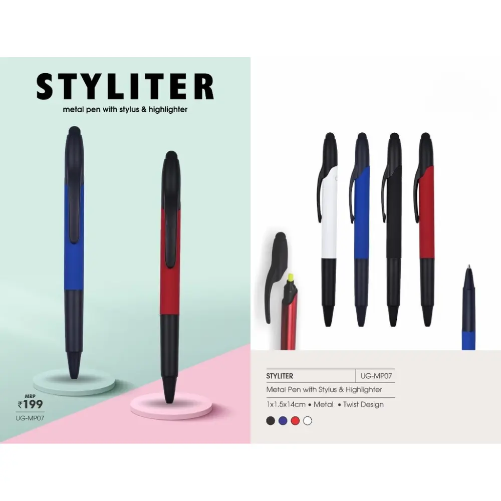 77e83cda98550cc00ef5ca4af4a3ecaf.webp STYLITER - metal pen with stylus & highlighter - Image 1