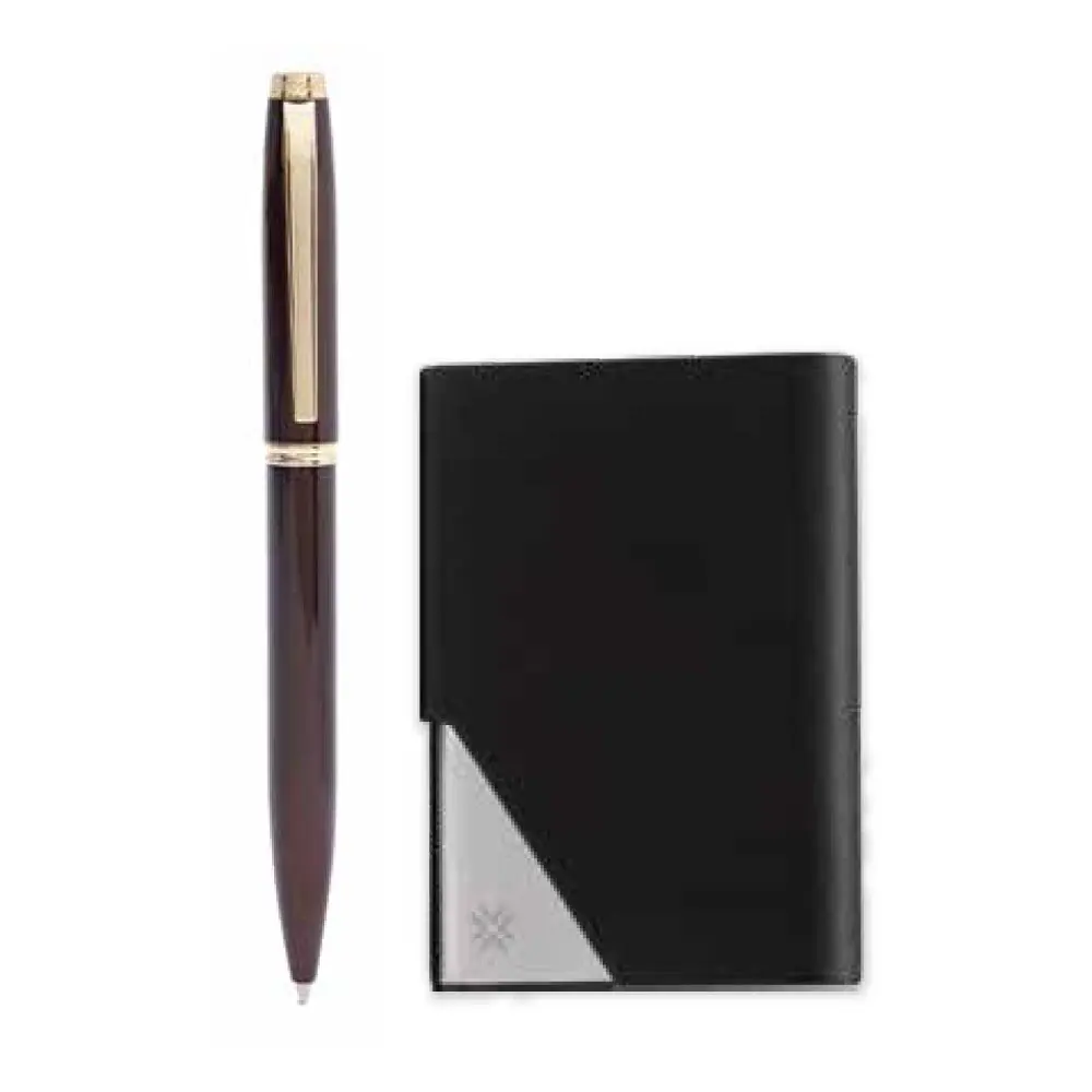 78ccbab673e748caa305b7c3d4c3f03a.webp Gift Set - Atlas Ballpoint Pen with Business Card Holder - Image 1