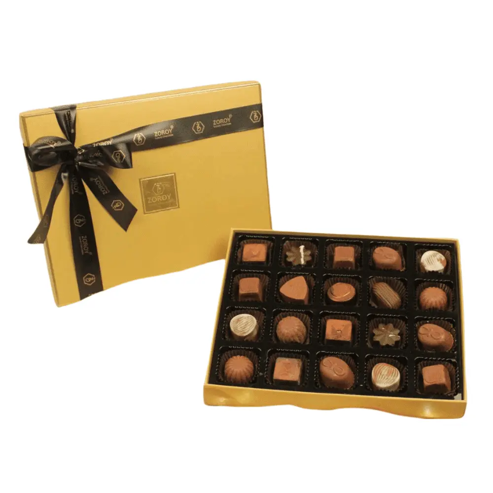 7cab604ed15f71b96e19f98cf6cf52db.webp Diwali Chocolate Box: ZOROY - Delite Box Of 20 Gift for Corporates - Image 1