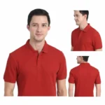 MARKS & SPENCERS POLO NECK BERRY T-SHIRT - COTTON PLAIN-MRP-1699