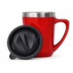 Insulated Steel Mug with Lid – 350ml Spill-Proof Travel Mug