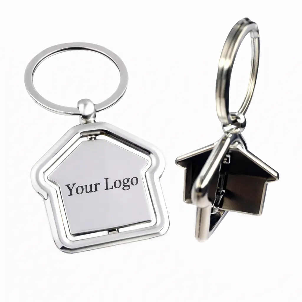 8280e096f65e879442ba08d2f2e62fde.webp House-Shaped Metal Keychain - Image 1