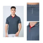 Vanheusen Polo T-shirt - Dry fit-Grey-MRP-1499