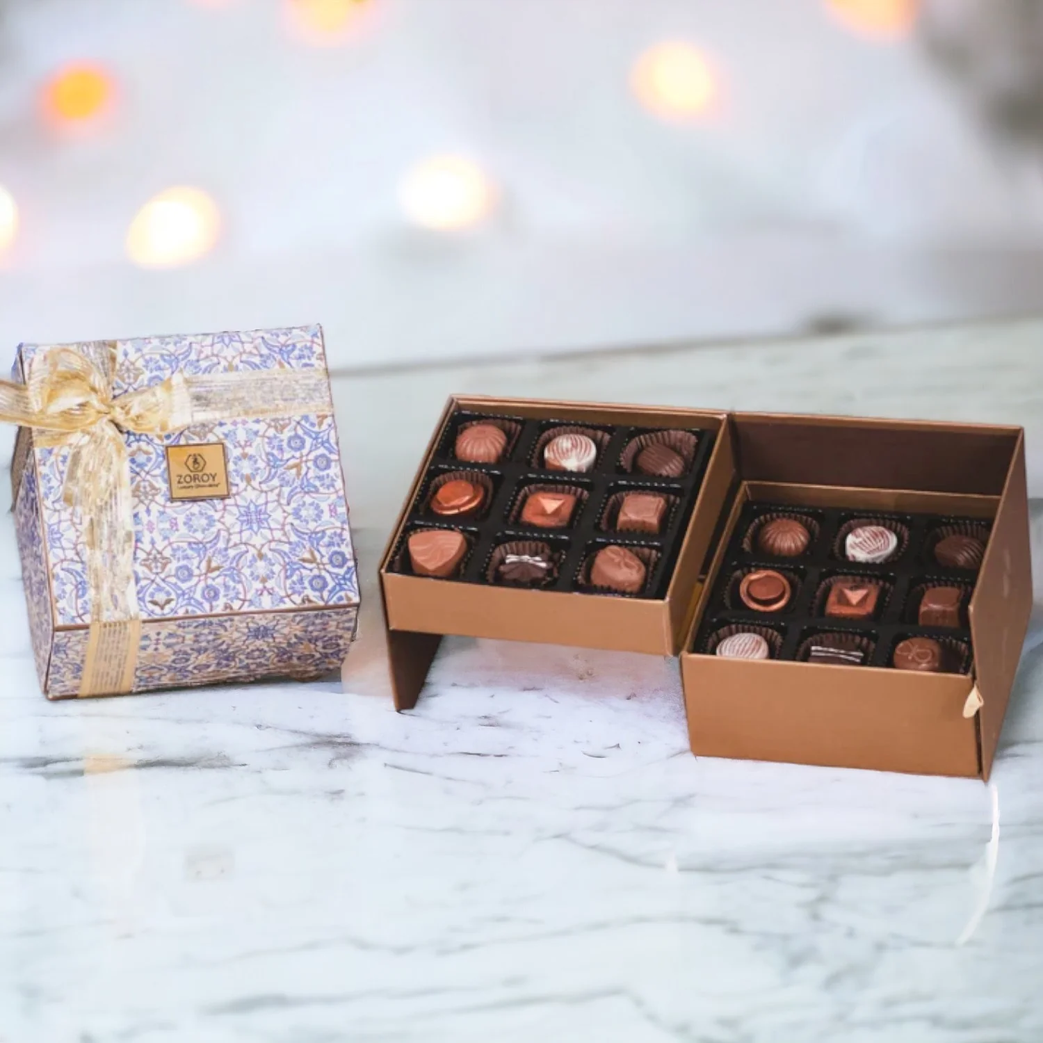 871e98f00908bd8b29df3274f3892f53.webp ZOROY - NEEL DOUBLE DECKER- 18 CHOCOLATES Delite - MRP 1289 - Image 1