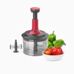 Manual Push Chopper 1600ml – Vegetable & Onion Chopper with Whisker