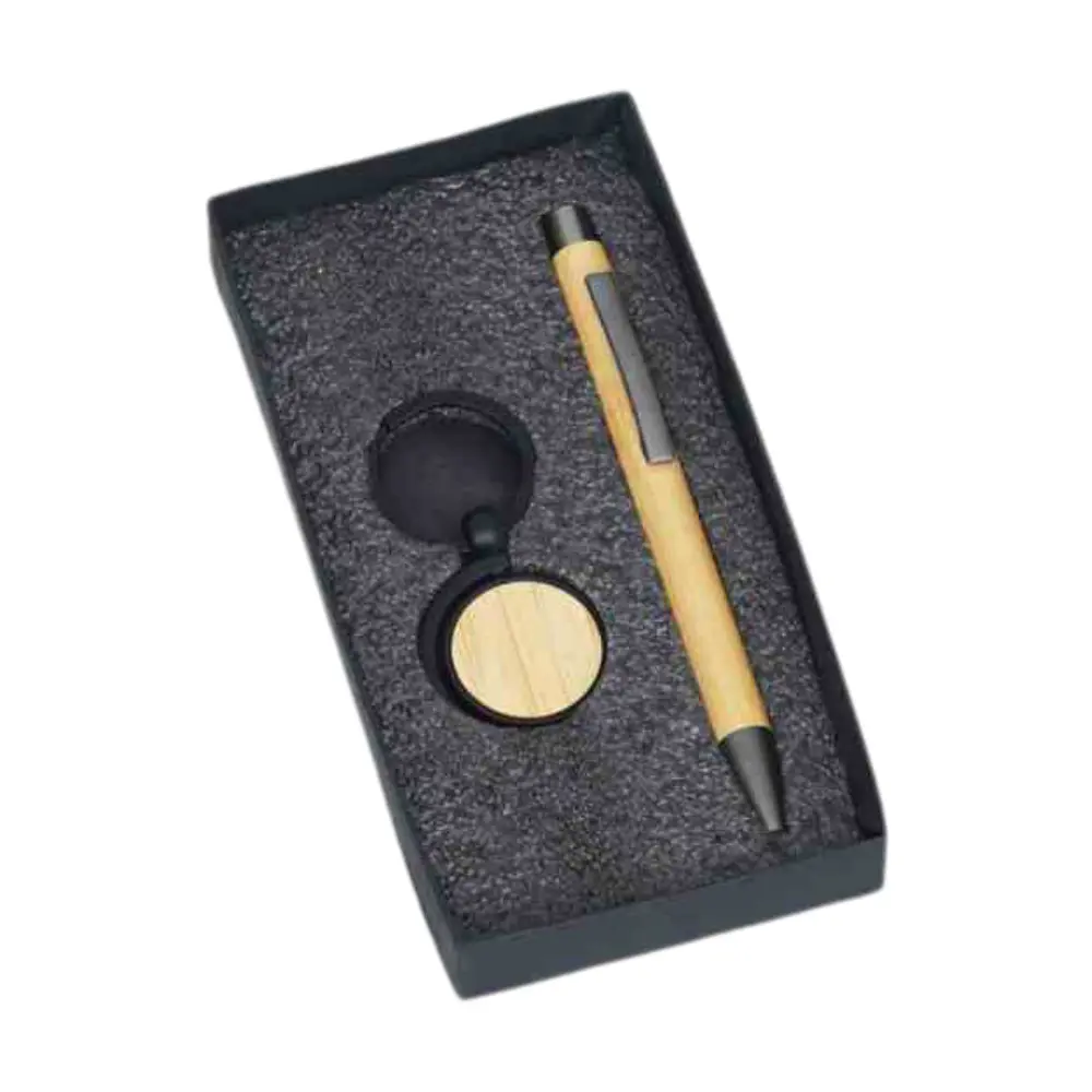 8a7d13f47a1773aa406d0c83ecc04487.webp Bamboo Keychain & Pen set - 721 - Image 1
