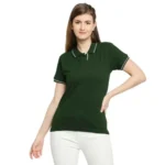 ARROW BOTTLE GREEN WHITE AND WHITE TIPPING - WOMEN-MRP-1299