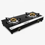 2 Burner Gas Stove with Brass Burners – Glass Top Gas Cooktop