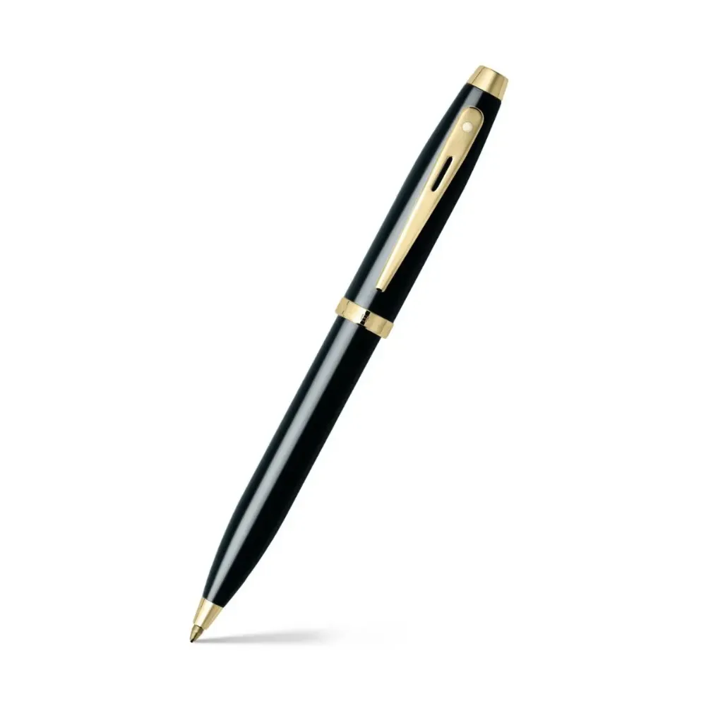 8c75f02d4e23df8cdedc527018507dbc.webp Sheaffer - 100 Ballpoint Pen Glossy Black with Gold Tone Trim - Image 1