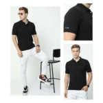 Vanheusen Polo T-shirt - Black-MRP-1299