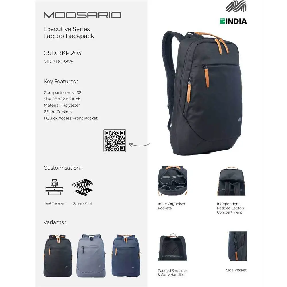 93ed876b5109c8956311ccff45619f55.webp MOOSARIO Executive Series Laptop Backpack - Image 1