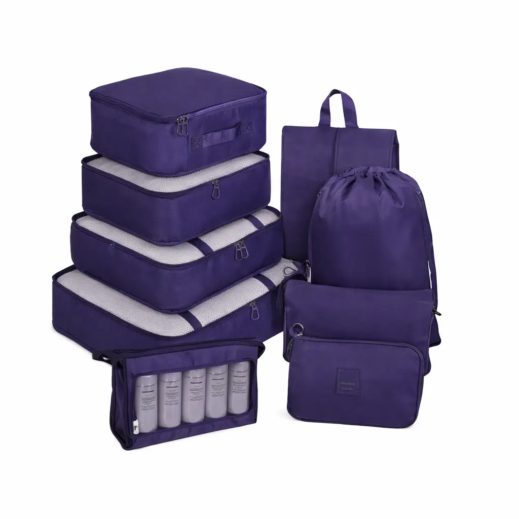 99acdbaae2f9f7f926ba0e51112448d7.webp Packing Cubes Travel Organizer Set – Multi-Pouch Storage Kit - Image 1