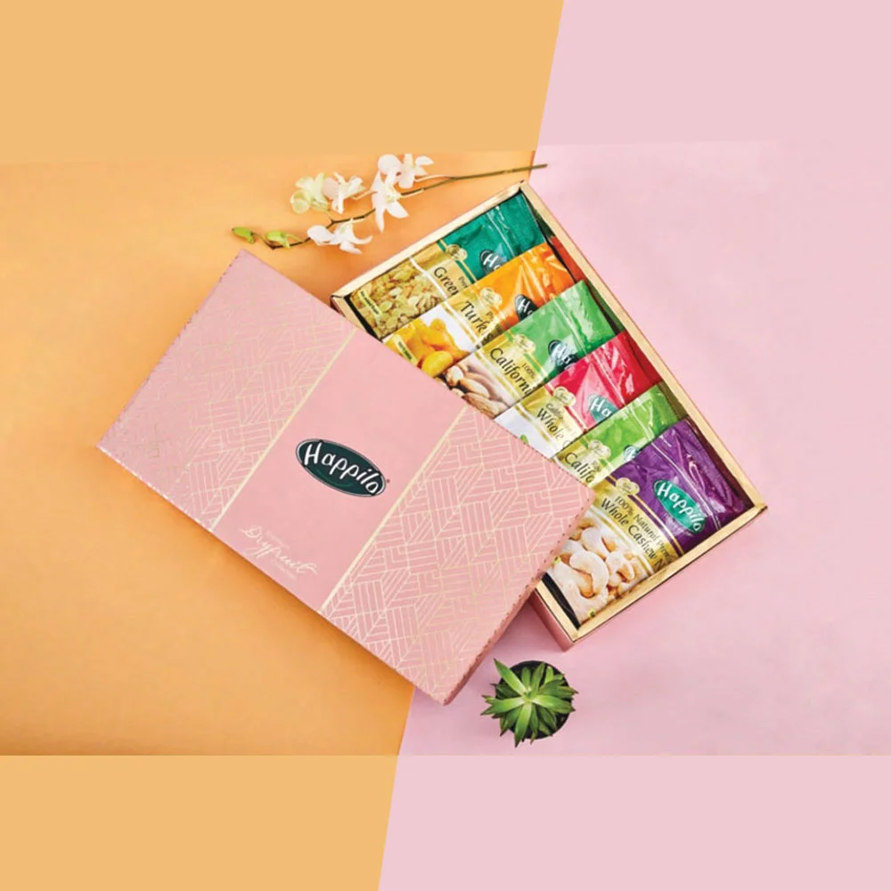 9ba90f6a6e03e84e8611e631c157b012.webp Happilo Celebration Dryfruite Gift Pack Orchid - Image 1