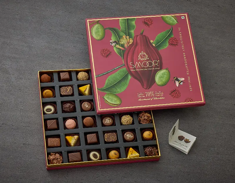 9d908e586958f0d068c751f11105786c.webp Smoor Chocolates - LUXURY COUVERTURE CHOCOLATE BOXES - BOX OF 36 - MRP 2799 - Image 1