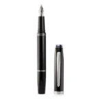 Contemporary Dark Metal Chrome Trims Fountain Pen