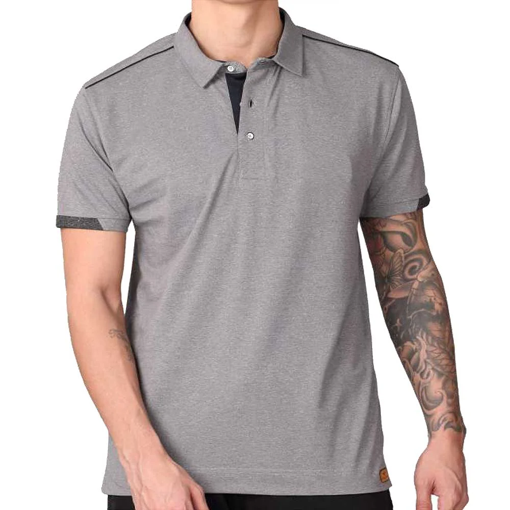 a1a3a8addec9720c3f0566a15ea2ef54.webp STELLERS - Cherokee Cotton polo T-shirt - Grey - Image 1