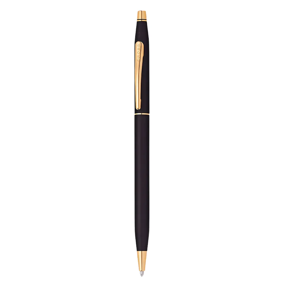 a27a56aeec8a64425a63bbad994cc5f2.webp Cross - Classic Century Ballpoint Pen - Black with Gold Tone - Image 1