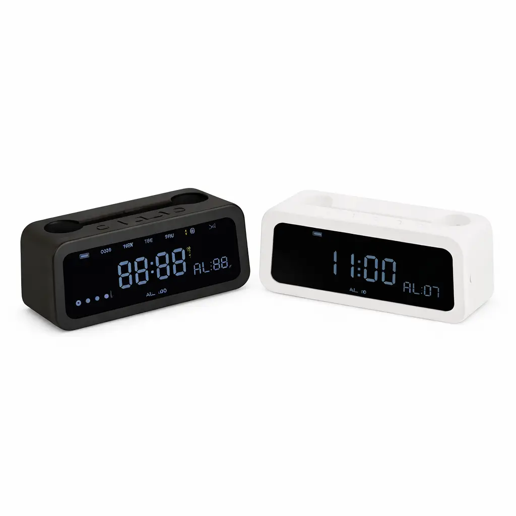 a677cb5119cc47ac86bc2af63b9373ae.webp Wireless Clock Speaker with LED Display & Bluetooth - Image 1