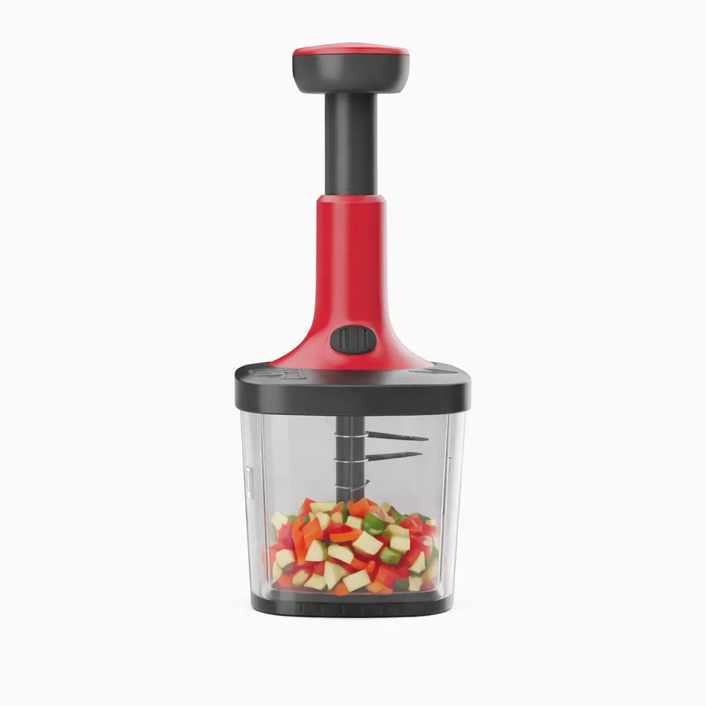 a6f38e40e8faf8eb3488a7d39ec934bd.webp Manual Push Chopper 1000ml – Multi-Purpose Vegetable & Garlic Cutter - Image 1