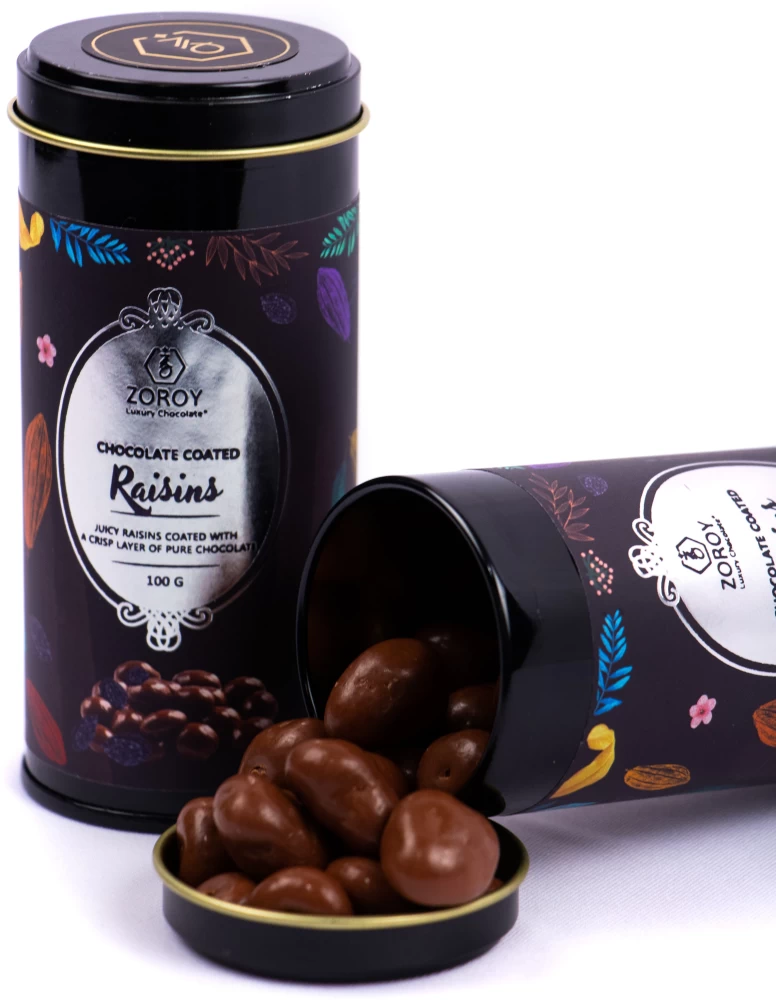 a8b3341c97a12fd6a001135eafeca997.webp ZOROY - CHOCOLATE COATED NUTS - Chocolate Raisin 200g - MRP 650 - Image 1