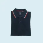 ARROW POLO T-SHIRT - NAVY BLUE WITH RED AND WHITE TIPPINGS COLOUR-MRP-1299