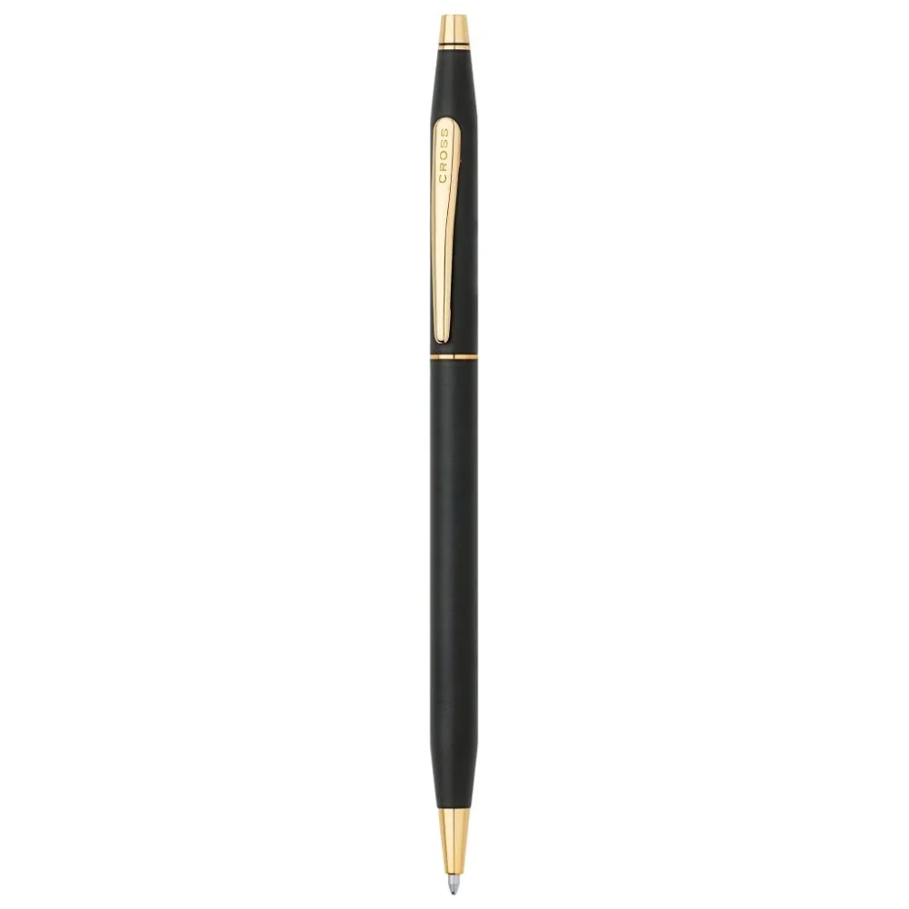aafb2a23cb1a1d26012c20d4e554873c.webp Cross - Classic Century Ballpoint Pen - Black Gold Trim - Image 1
