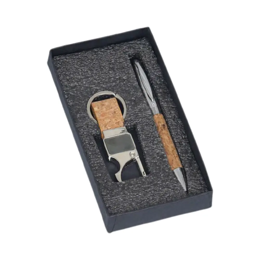 ae8fcd2b3b46f77807cd58679b7ebc49.webp Cork Keychain & Pen set - 714 - Image 1