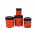 Coconut - Steel Masala Containers TCS Red - Set of 4