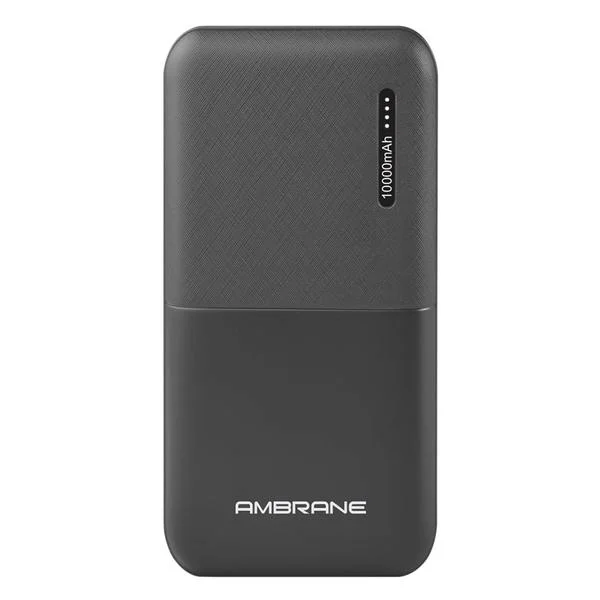 bbc85dd6437324ce81a6c55ad8ac7d8a.webp Ambrane Capsule 10K 10000 mAh Li-Polymer Corporate Gifts Powerbank with 12 Watt (Black) - Image 1