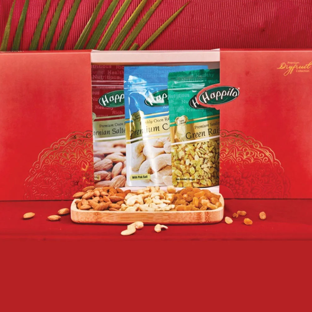 c195a675953a351a05ac95c8ab70cf90.webp Happilo Celebration Dryfruit Gift Pack Rose - Image 1