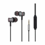 SWISS MILITARY-TPE WIRED EARPHONE WITH INLINE MIC GREY