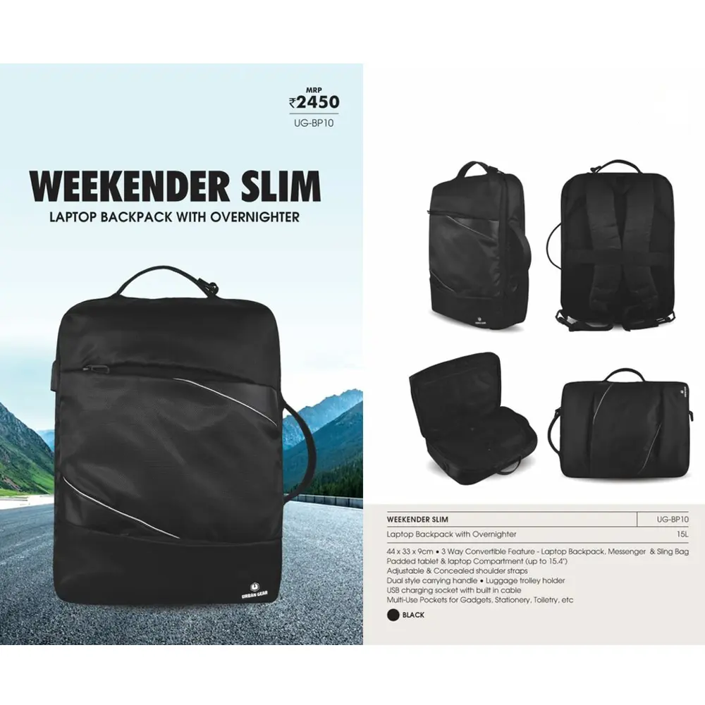 c4116d38c4143e8c2dd1fb7d36424465.webp WEEKENDER SLIM LAPTOP BACKPACK WITH OVERNIGHTER - Image 1