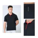 Vanheusen Polo T-shirt - Dry fit-Black-MRP-1499