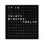 Grid Word LED Clock Display – Smart Digital Wall Clock