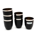 Coconut - A24 Steel Executive Black Water Glass - Set of 6