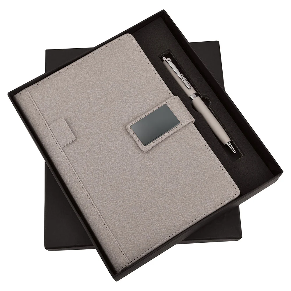 ce31daa868d9c66a064de1dd86b01a59.webp FTJ - Sr 152 - Grey Jute Pen & Diary - Image 1