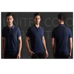UCB COTTON T-SHIRT WITH TIPPING - NAVY BLUE-MRP-1599