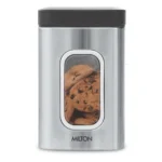 MILTON - STEEL CLEAR SQUARE JAR