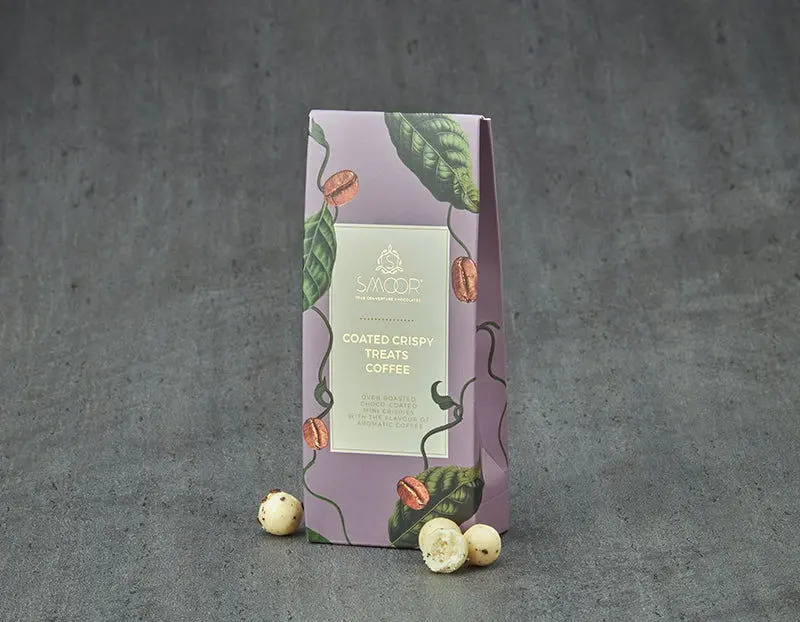 cfe6d21afc237c555344fa5bcbf43bcc.webp Smoor Chocolates - COATED NUTS & RICE CRISPIES - COATED CRISPY TREATS - COFFEE MRP 195 - Image 1