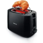 Philips - 2-Slice Toaster with Integrated Bun Rack Black - HD2583/90