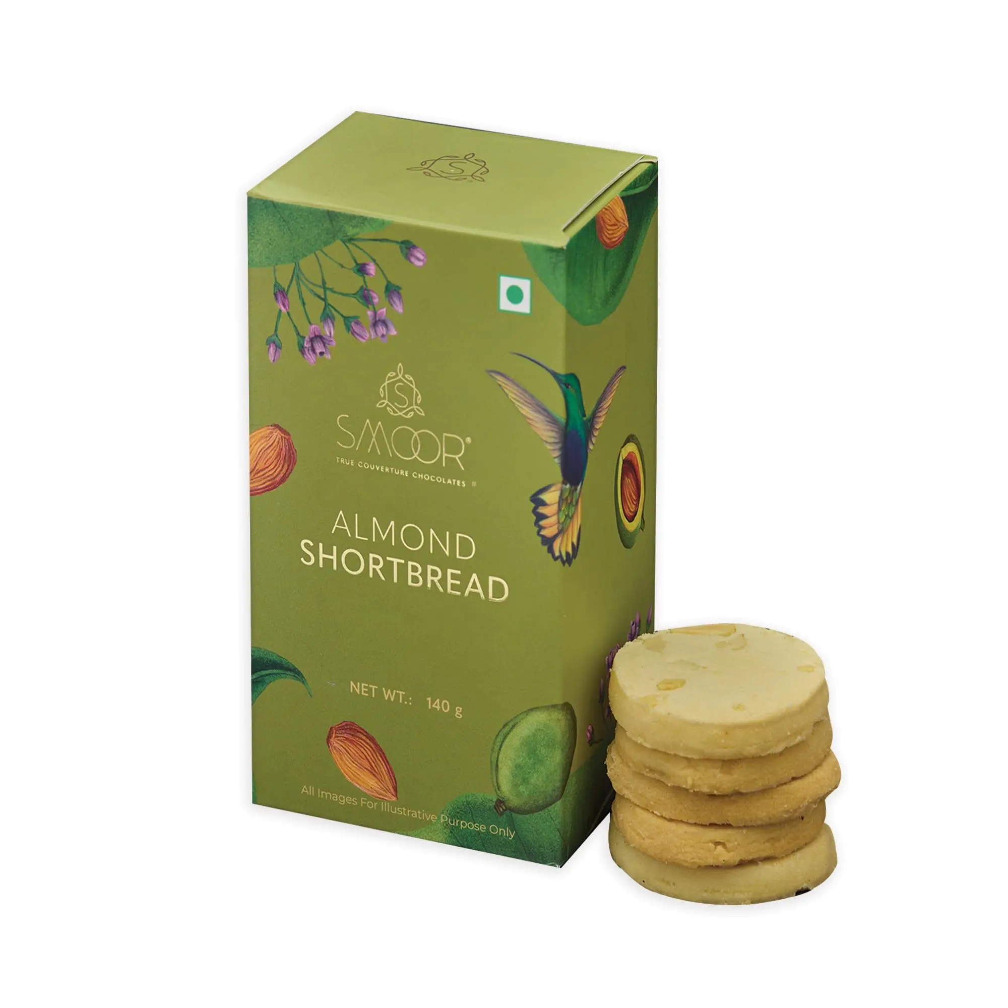 d1f6c4b26869ea80bfe9db657da2bfe7.webp Smoor Chocolates - COOKIES - ALMOND SHORTBREAD MRP 350 - Image 1
