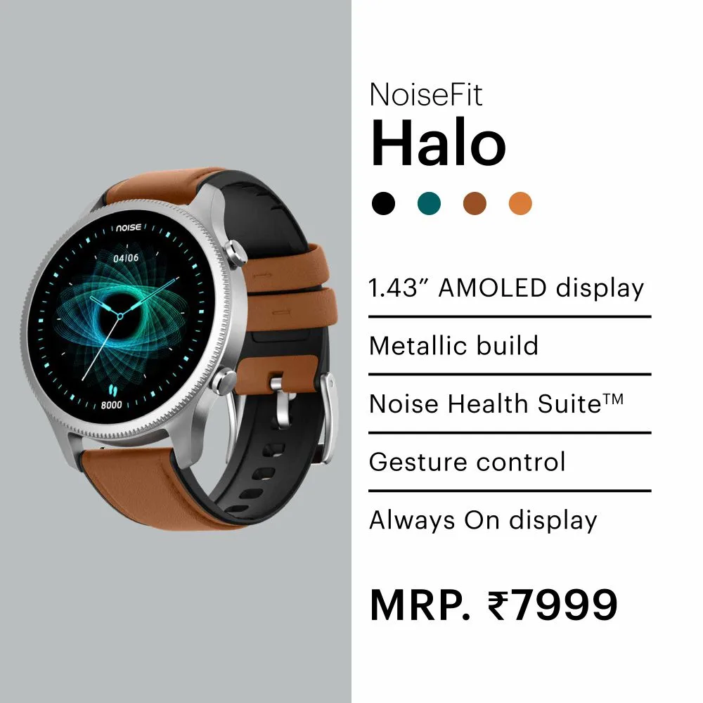 d4defa70190ec3ee9000661a389a3e71.webp Noise - NoiseFit Halo Smartwatch - MRP 7999 - Image 1